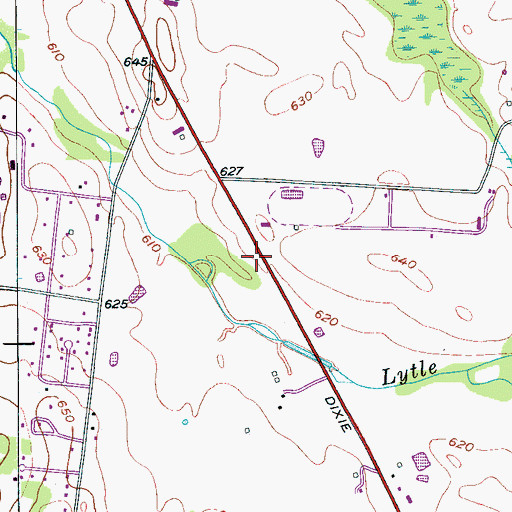 Topographic Map of Ring Cemetery, TN