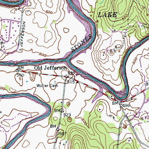 Topographic Map of Robertson Cemetery, TN