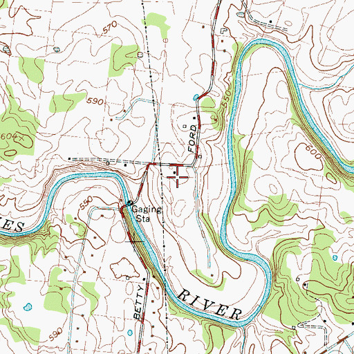 Topographic Map of Rucker Cemetery, TN
