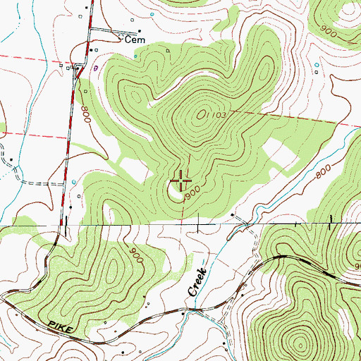 Topographic Map of Sagely Cemetery, TN