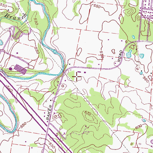 Topographic Map of Searcy Cemetery, TN