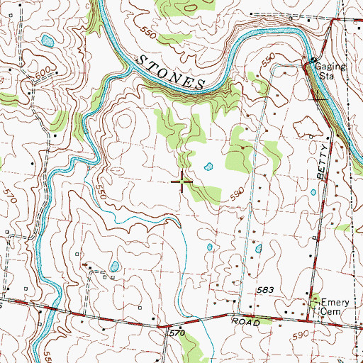 Topographic Map of Sharp Cemetery, TN