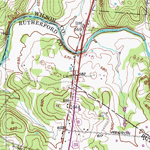 Topographic Map of Shelton Cemetery, TN
