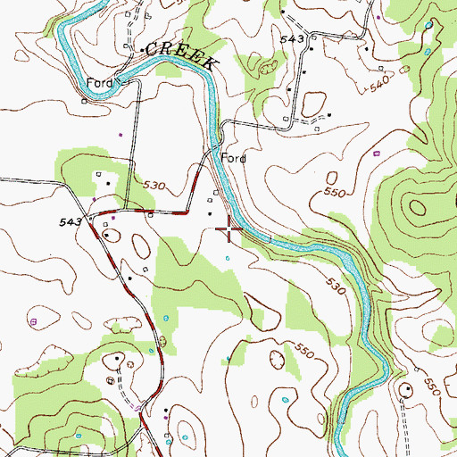 Topographic Map of Short Cemetery, TN