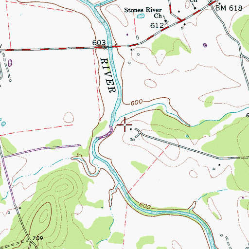 Topographic Map of Smith Cemetery, TN