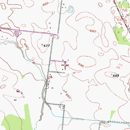 Topographic Map of Smith Cemetery, TN