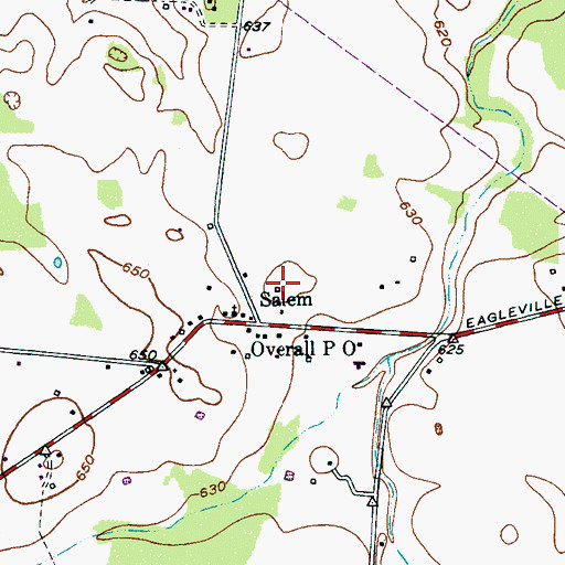 Topographic Map of Smith Cemetery, TN
