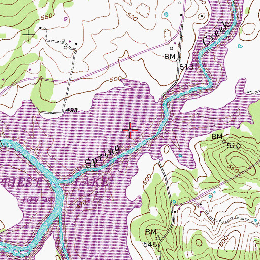 Topographic Map of Sneed Cemetery (historical), TN