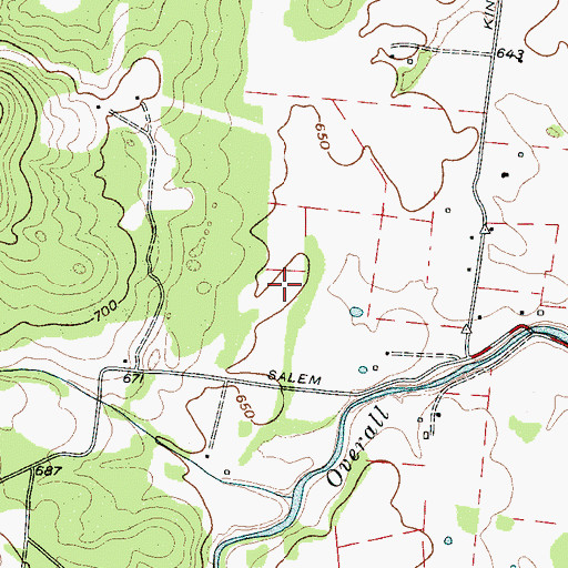 Topographic Map of Snell Cemetery, TN