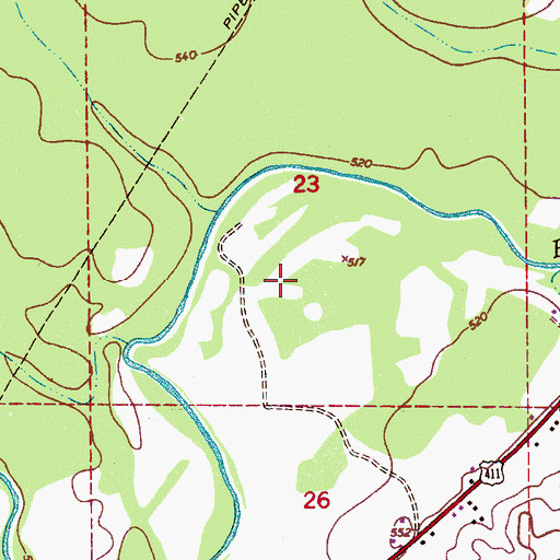 Topographic Map of Canoe Creek Valley, AL
