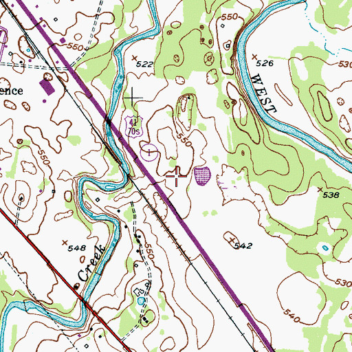 Topographic Map of Tucker Cemetery, TN