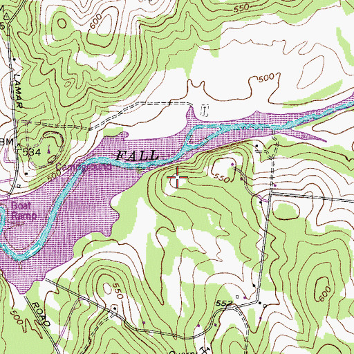 Topographic Map of Swain Cemetery, TN