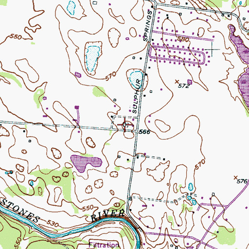 Topographic Map of Wade Cemetery, TN