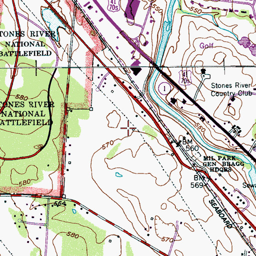 Topographic Map of Wade Cemetery, TN