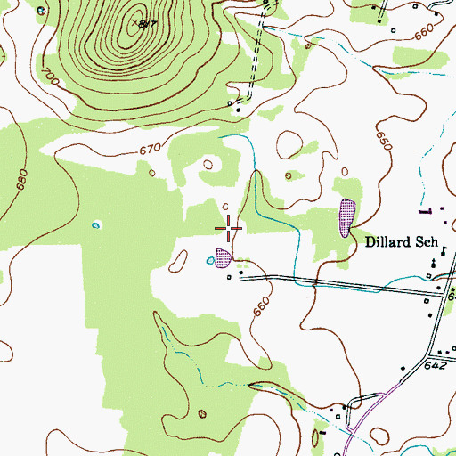 Topographic Map of Webb Cemetery, TN