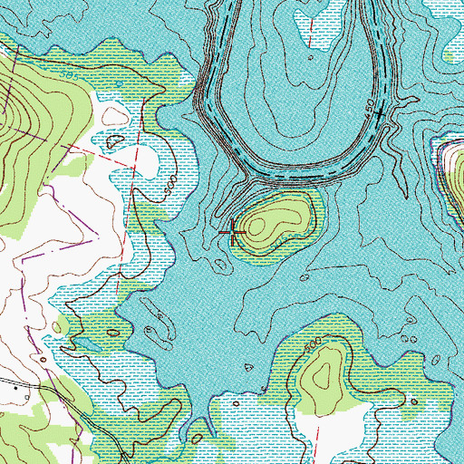 Topographic Map of White Cemetery (historical), TN