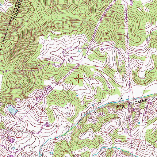 Topographic Map of Williams Cemetery, TN
