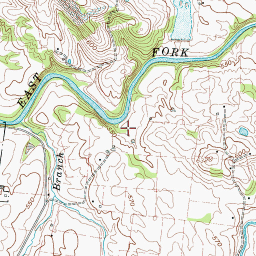 Topographic Map of Yandell Cemetery, TN