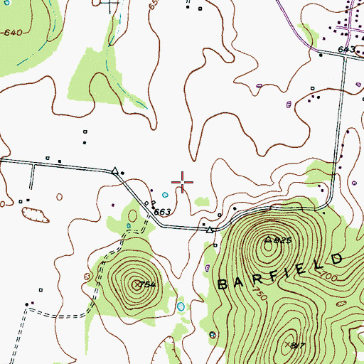 Topographic Map of Yeargan Cemetery, TN