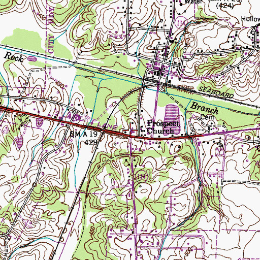 Topographic Map of West Tennessee Seminary (historical), TN