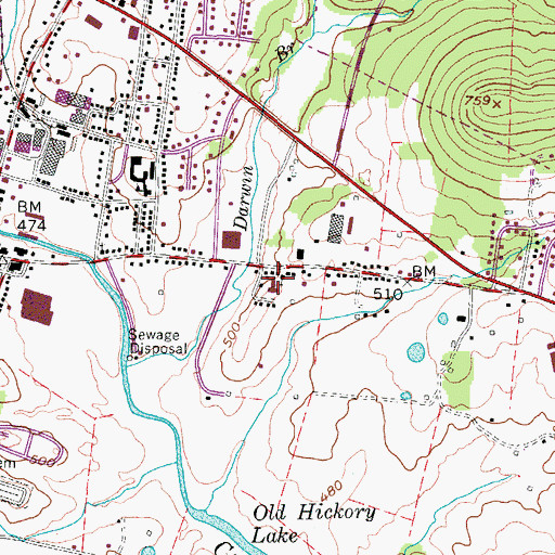 Topographic Map of Saint Johns Missionary Baptist Church, TN