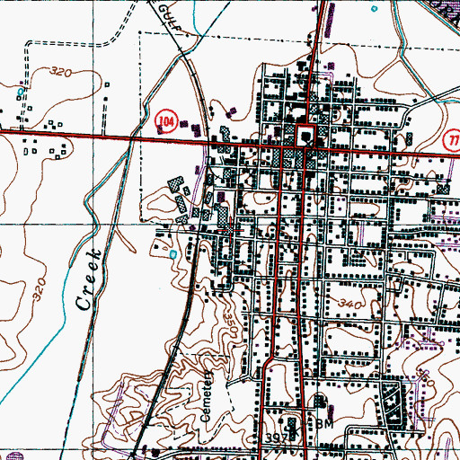 Topographic Map of Melrose Institute for Young Ladies (historical), TN