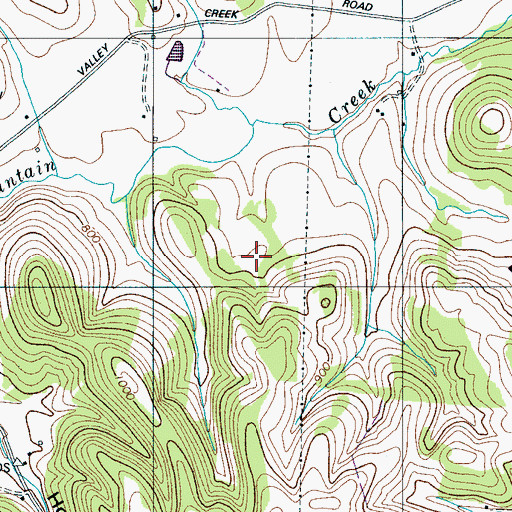 Topographic Map of Akers-Brown Cemetery, TN