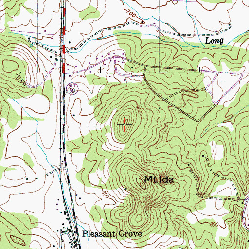 Topographic Map of Mount Annie, TN