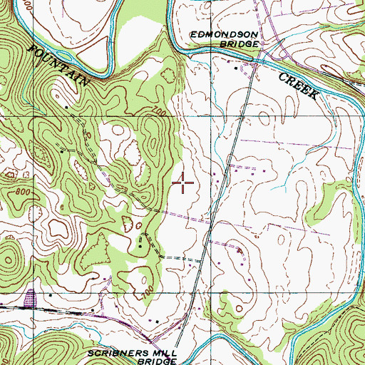 Topographic Map of Bowman Cemetery, TN