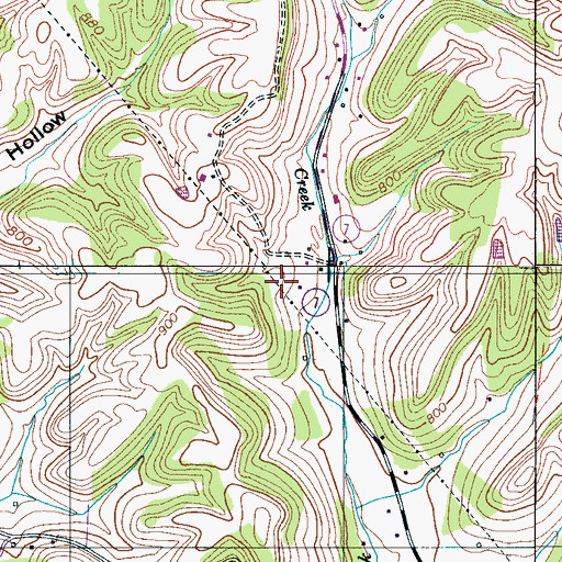 Topographic Map of Brooks Cemetery, TN