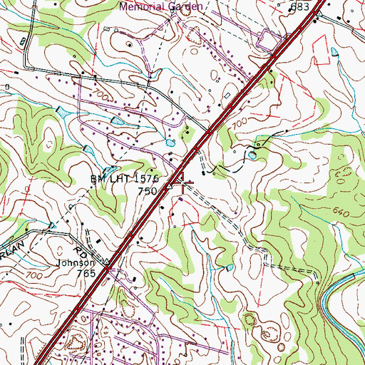 Topographic Map of Campbells stand (historical), TN