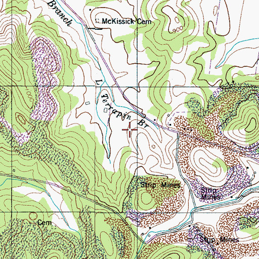 Topographic Map of Chaffin Cemetery, TN