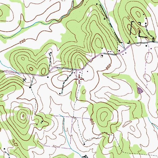 Topographic Map of Coleman Cemetery, TN