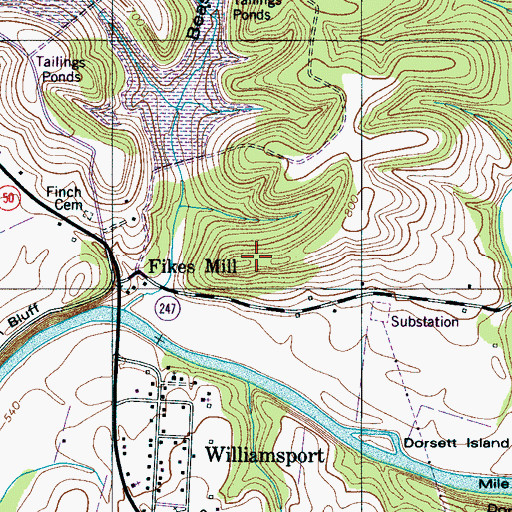 Topographic Map of Crosby Cemetery, TN
