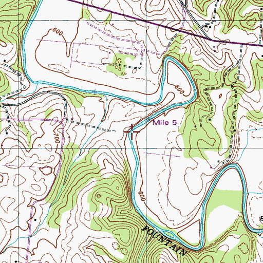Topographic Map of Davis Ford, TN