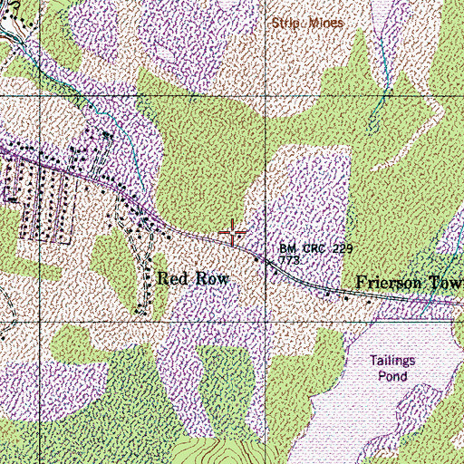 Topographic Map of Dawson Cemetery, TN