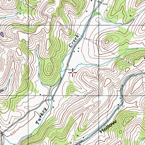 Topographic Map of Erwin Cemetery, TN