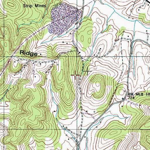 Topographic Map of Foster Cemetery, TN