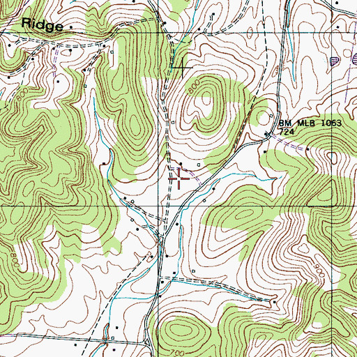 Topographic Map of Foster Cemetery, TN