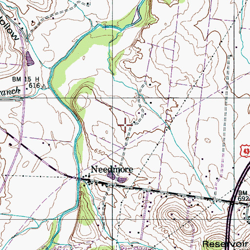 Topographic Map of Granberry Cemetery, TN