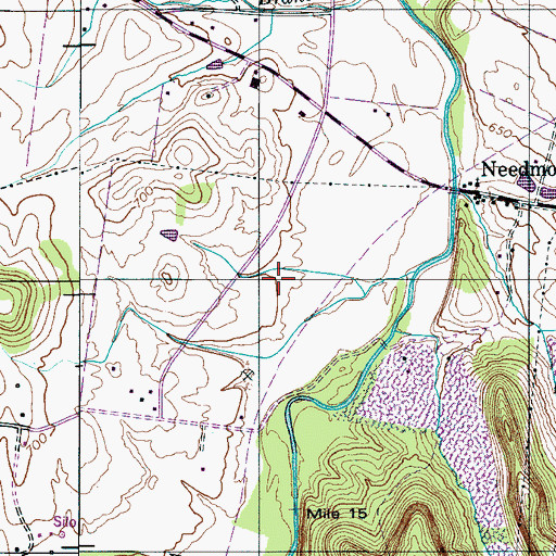 Topographic Map of Grimes Cemetery, TN