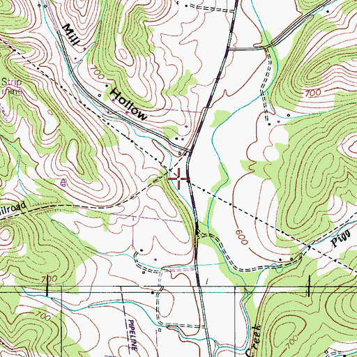 Topographic Map of Harbison Cemetery, TN