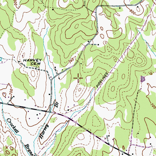 Topographic Map of Hargrove Cemetery, TN