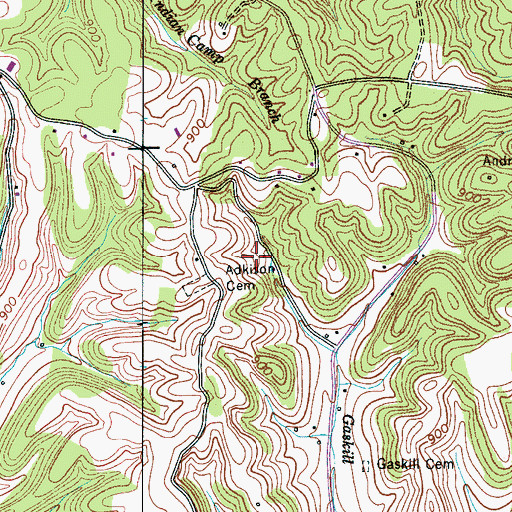 Topographic Map of Hight Cemetery, TN