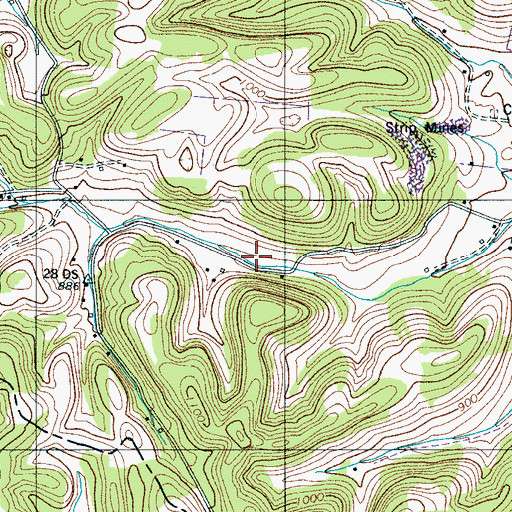 Topographic Map of Hogan Cemetery, TN