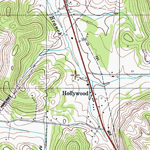 Topographic Map of Howard Cemetery, TN