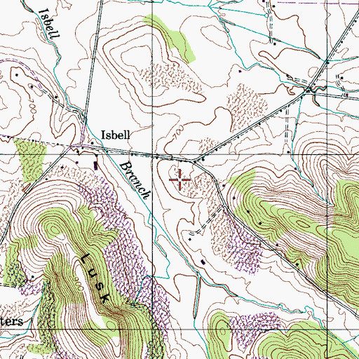 Topographic Map of Hunter-Kittrell Cemetery, TN