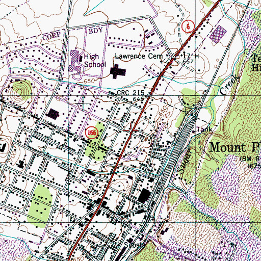 Topographic Map of Institute Hill, TN