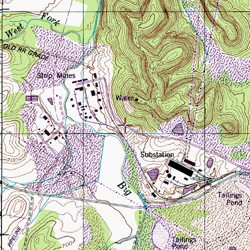 Topographic Map of Jennings Cemetery, TN