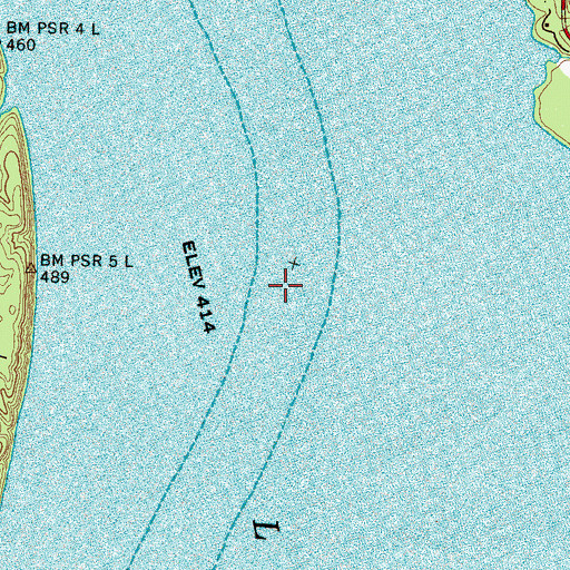 Topographic Map of Adams Ferry (historical), TN